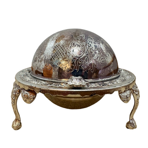 Vintage Silver Plated Dome Butter Or Caviar Serving Dish
